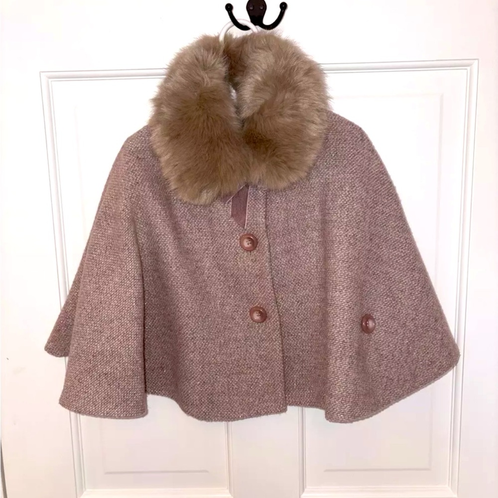 Monsoon Pink Cape Coat 18-24 Months